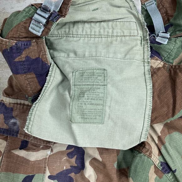 Vintage Military Woodland Camo Tactical Pants Baggy Wide Leg Small Regular 90s - Picture 5 of 10